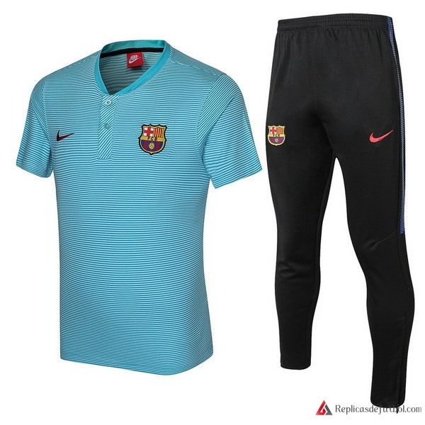 Polo Barcelona Conjunto Completo 2017-2018 Azul